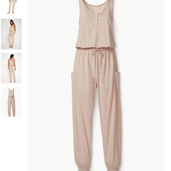 Eberjey Brie Cargo 100% Cozy Peruvian cotton jumpsuit - Picture 5 of 7